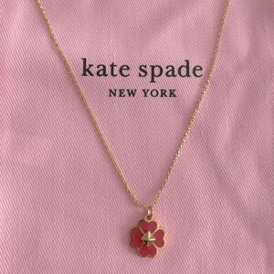 NWT Kate Spade Spades & Studs Enamel Mini Pendant Necklace